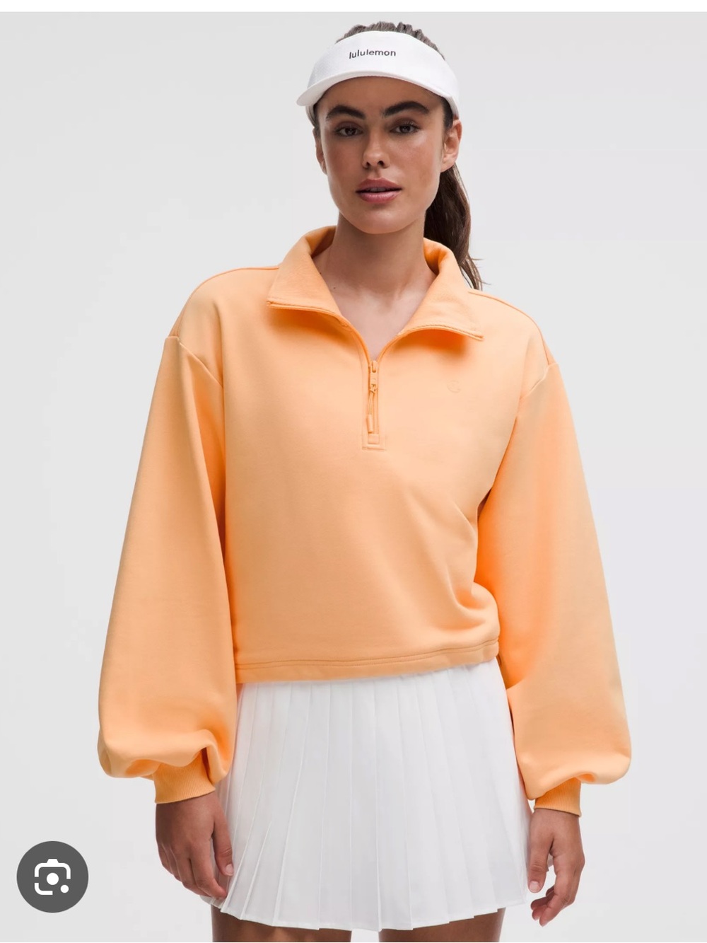 lululemon athletica Peach Half-Zip Cotton Terry Pullover